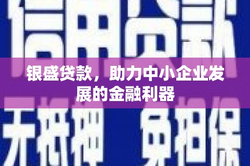白城银盛贷款，助力中小企业发展的金融利器