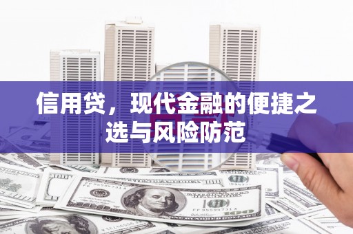 白城信用贷，现代金融的便捷之选与风险防范