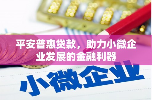白城平安普惠贷款，助力小微企业发展的金融利器